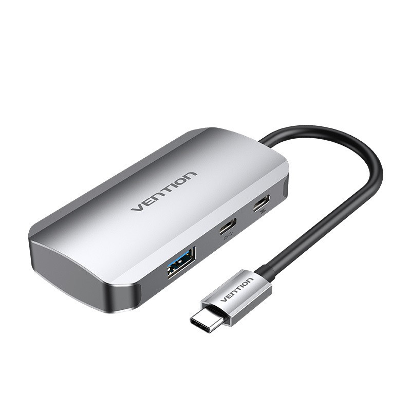 Vention TNDHB Hub USB Tipo-C TNDHB/ 3xUSB/ 1xUSB Tipo-C/ 1xUSB Tipo-C PD, USB Tipo C, USB 3.2 Gen 1 (3.1 Gen 1) Type-A, USB 3.2