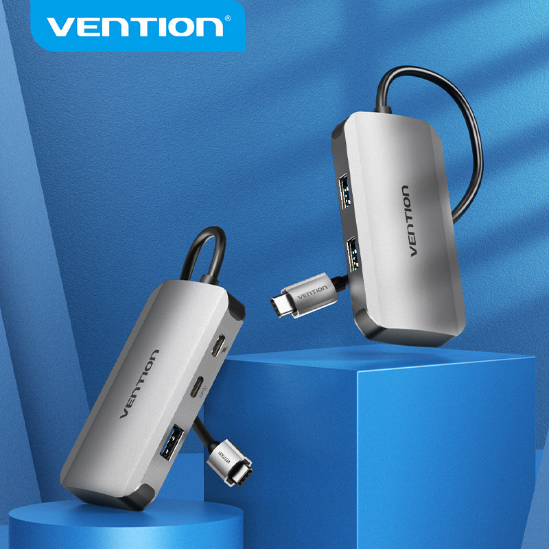 Vention TNDHB Hub USB Tipo-C TNDHB/ 3xUSB/ 1xUSB Tipo-C/ 1xUSB Tipo-C PD, USB Tipo C, USB 3.2 Gen 1 (3.1 Gen 1) Type-A, USB 3.2
