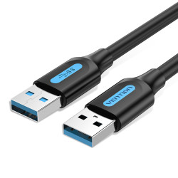 Vention CONBG Cable USB 3.0 CONBG/ USB Macho - USB Macho/ 1.5m/ Negro, 1,5 m, USB A, USB A, USB 3.2 Gen 1 (3.1 Gen 1), 5