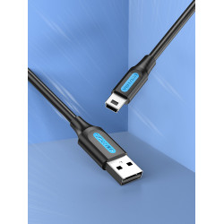 Vention COMBI Cable USB 2.0 COMBI/ USB Macho - MiniUSB Macho/ 3m/ Negro, 3 m, USB A, Mini-USB B, USB 2.0, 0,48 Gbit/s, Negro 2