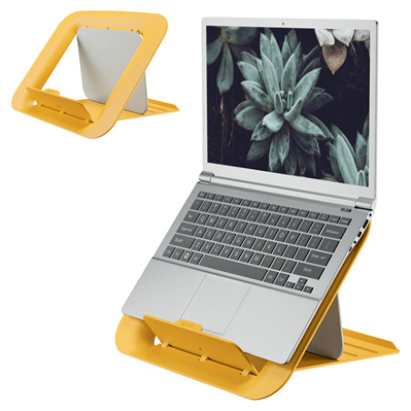 Leitz 64260019 Ergo Cosy, Soporte para ordenador portátil, Amarillo, 33 cm (13"), 43,2 cm (17"), 247 mm, 312 mm