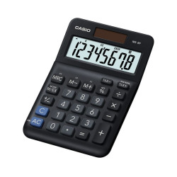 Casio MS-8F MS-8F, Escritorio, Calculadora básica, 8 dígitos, Batería/Solar, Negro