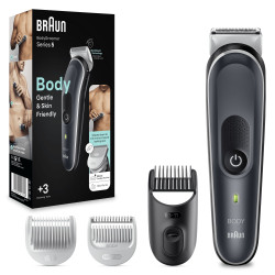 Braun 417187 BodyGroomer BG5340, Mojado y seco, AC/Batería, Negro, Plata 2