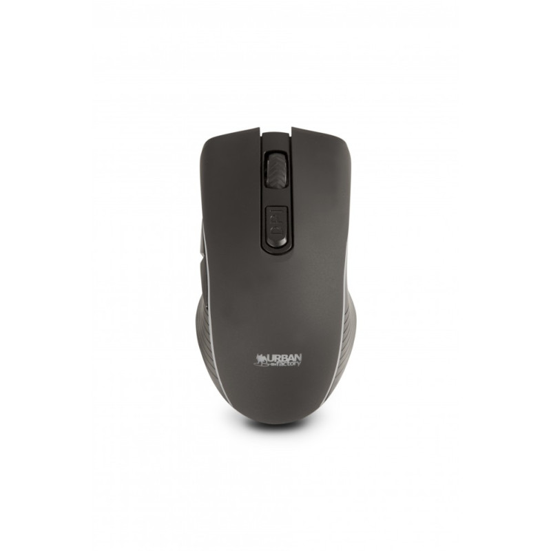 Urban Factory BTM05UF Onlee, Ambidextro, Óptico, RF Wireless + Bluetooth, 2400 DPI, 3000 pps, Negro