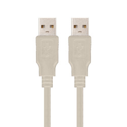 Nanocable 10.01.0302 CABLE USB 2.0, TIPO A/M-A/M, 1.0 M, 1 m, USB A, USB A, USB 2.0, Macho/Macho, Beige 2
