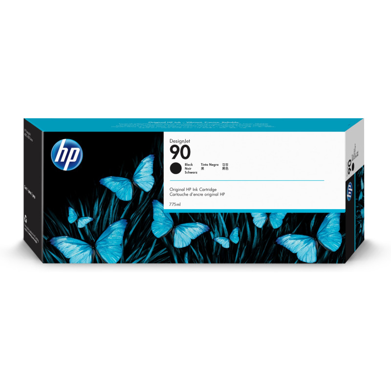 HP C5059A Cartucho de tinta DesignJet 90 negro de 775 ml, Impresora HP DesignJet serie 4000/4500, Inyección de tinta térmica,