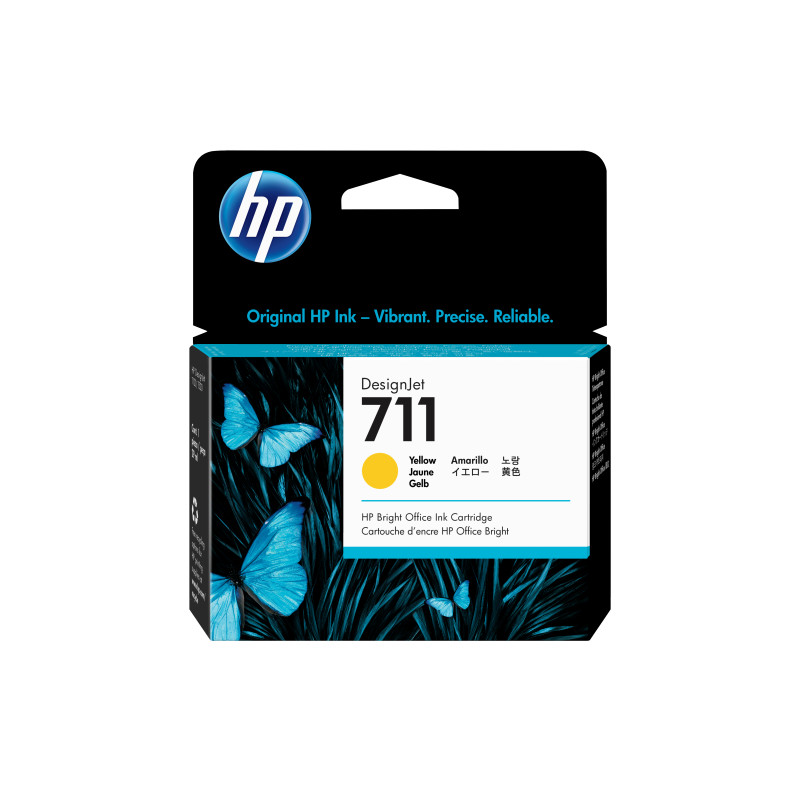 HP CZ132A Cartucho de tinta DesignJet 711 amarillo de 29 ml, ePrinter HP DesignJet serie T120 y HP DesignJet serie T520,