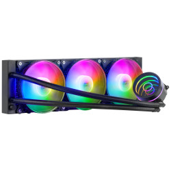 Mars Gaming MLONE360 ML-ONE360, Refrigeración Líquida CPU, TDP 550 W, Espejo Infinito, 3 Ventiladores FRGB Silenciosos,