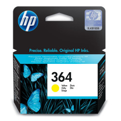 HP CB320EE#ABB Cartucho de tinta original 364 amarillo, Rendimiento estándar, Amarillo, Tinta a base de colorante, 1 pieza(s),
