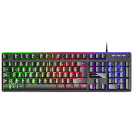 Mars Gaming MCPXBFR MCPXBFR, Combo Teclado H-Mech FRGB, Ratón Ultraligero 10000DPI y Alfombrilla XXL, Negro, Idioma Francés,