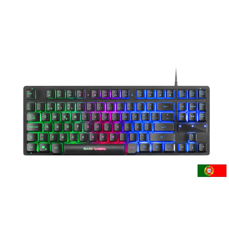 Mars Gaming MCPTKLPT MCPTKLPT, Combo RGB Teclado y Ratón, Diseño TKL, Layout Portugués, Alámbrico, USB, Interruptor de