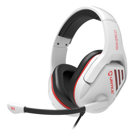 UNYKAch UK554001 Nova GPRO 2.1 White, Alámbrico, Juego, 20 - 20000 Hz, 280 g, Auriculares, Blanco