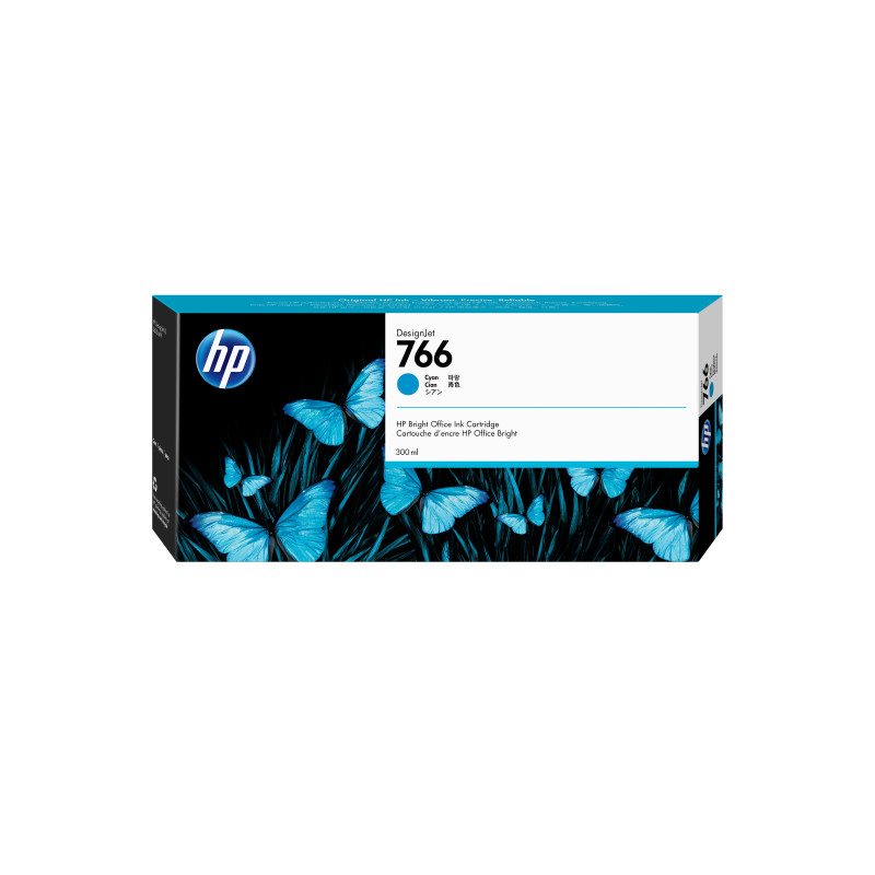 HP P2V89A Cartucho de tinta cian DesignJet 766 de 300 ml, Impresora multifunción HP DesignJet XL 3600, Inyección de tinta