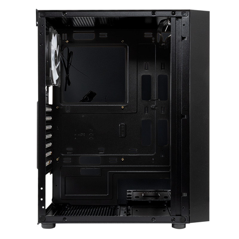 UNYKAch 511301 ATX Glayze Black, Torre, PC, Negro, ATX, ABS sintéticos, SGCC, Vidrio templado, Azul, Verde, Rojo