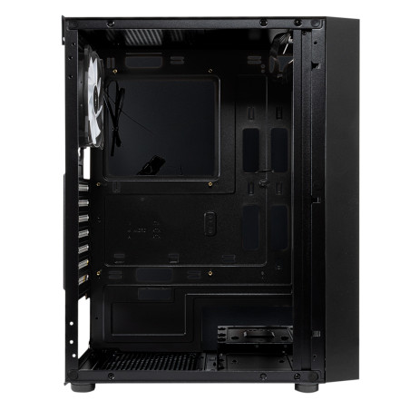 UNYKAch 511301 ATX Glayze Black, Torre, PC, Negro, ATX, ABS sintéticos, SGCC, Vidrio templado, Azul, Verde, Rojo