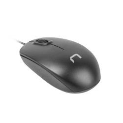 NATEC NMY-1185 Hawk, mano derecha, Laser, USB tipo A, 1000 DPI, Negro