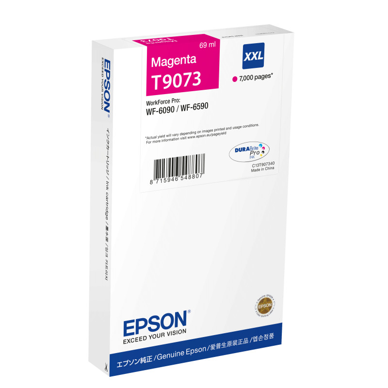 Epson C13T907340 WF-6xxx Ink Cartridge Magenta XXL, Magenta, Tinta a base de pigmentos, 69 ml, 1 pieza(s), 7000 páginas