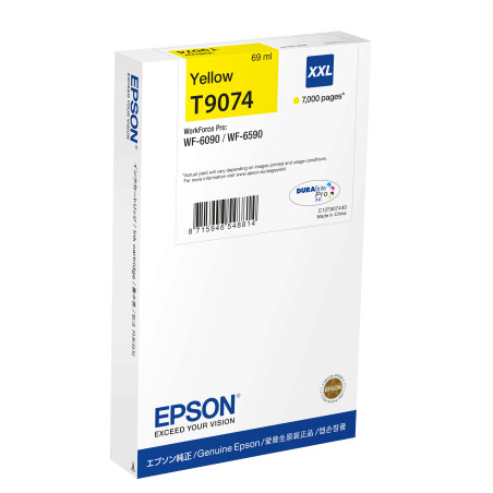 Epson C13T907440 WF-6xxx Ink Cartridge Yellow XXL, Amarillo, Tinta a base de pigmentos, 69 ml, 1 pieza(s), 7000 páginas