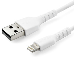StarTech.com RUSBLTMM2M Cable Resistente USB-A a Lightning de 2 m Blanco - Cable de Alimentación y Sincronización USB Tipo A