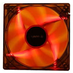UNYKAch 51792 120 mm Led Rojo, Ventilador, 12 cm, 1200 RPM, Gris, Transparente 2