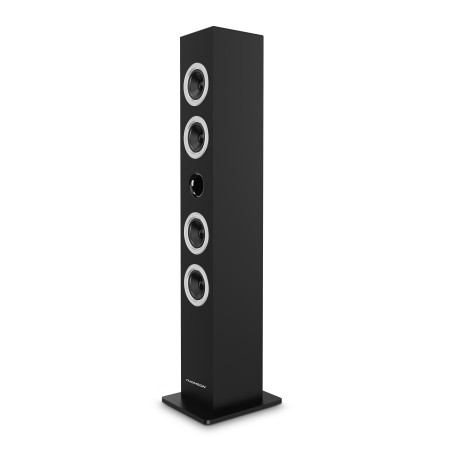 Thomson DS120CD DS120CD, Torre de sonido para uso doméstico, Negro, Parte superior, 60 W, De 2 vías, 4 Ω