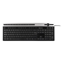 UNYKAch 50534 A 2930, Completo (100%), Alámbrico, USB, Interruptor de membrana, QWERTY, Negro, Plata