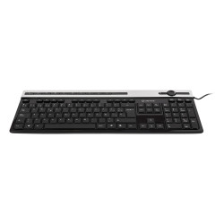 UNYKAch 50534 A 2930, Completo (100%), Alámbrico, USB, Interruptor de membrana, QWERTY, Negro, Plata 2