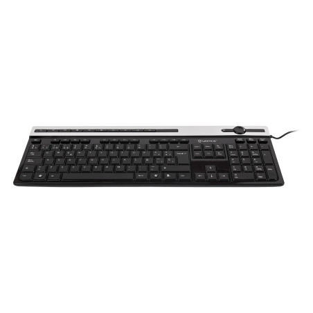 UNYKAch 50534 A 2930, Completo (100%), Alámbrico, USB, Interruptor de membrana, QWERTY, Negro, Plata