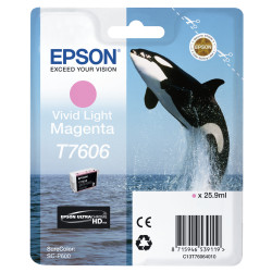 Epson C13T76064010 T7606 Magenta claro vivo, Magenta claro vivo, Tinta a base de pigmentos, 25,9 ml, 1 pieza(s)