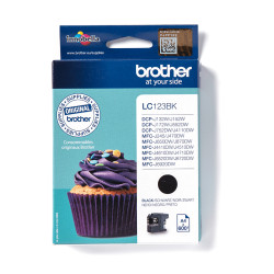 Brother LC123BK LC123BK, Negro, Tinta a base de pigmentos, 1 pieza(s), 600 páginas, Pack individual