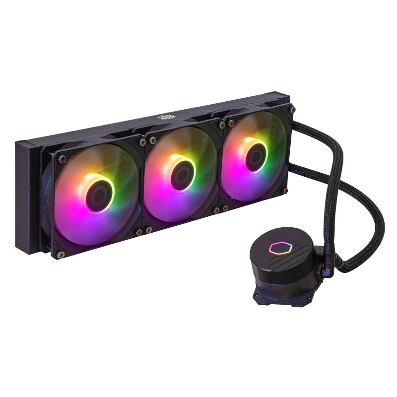 Cooler Master MLW-D36M-A18PZ-R1 MasterLiquid 360L Core ARGB, Kit de refrigeración líquida, 12 cm, 650 RPM, 1750 RPM, Negro