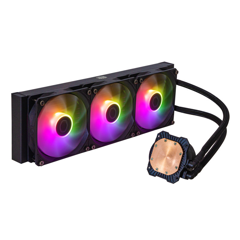 Cooler Master MLW-D36M-A18PZ-R1 MasterLiquid 360L Core ARGB, Kit de refrigeración líquida, 12 cm, 650 RPM, 1750 RPM, Negro
