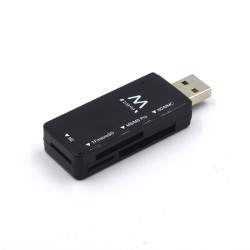 Ewent EW1049 EW1049, MMC, MS Duo, MS Micro (M2), MS PRO, Memoria extraíble, MicroSD (TransFlash), RS-MMC, SD, Negro, 480
