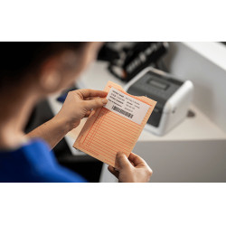 Brother BDE-1J026076-102 BDE-1J026076-102, Blanco, Etiqueta para impresora autoadhesiva, Etiqueta troquelada, Térmica directa, 2