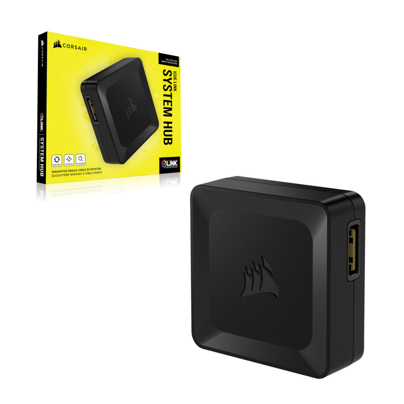 Corsair CL-9011116-WW iCUE LINK System Hub, Controlador de ventilador, Negro, 1 pieza(s), Caja