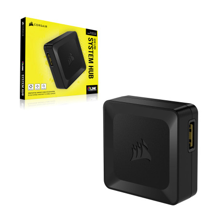 Corsair CL-9011116-WW iCUE LINK System Hub, Controlador de ventilador, Negro, 1 pieza(s), Caja