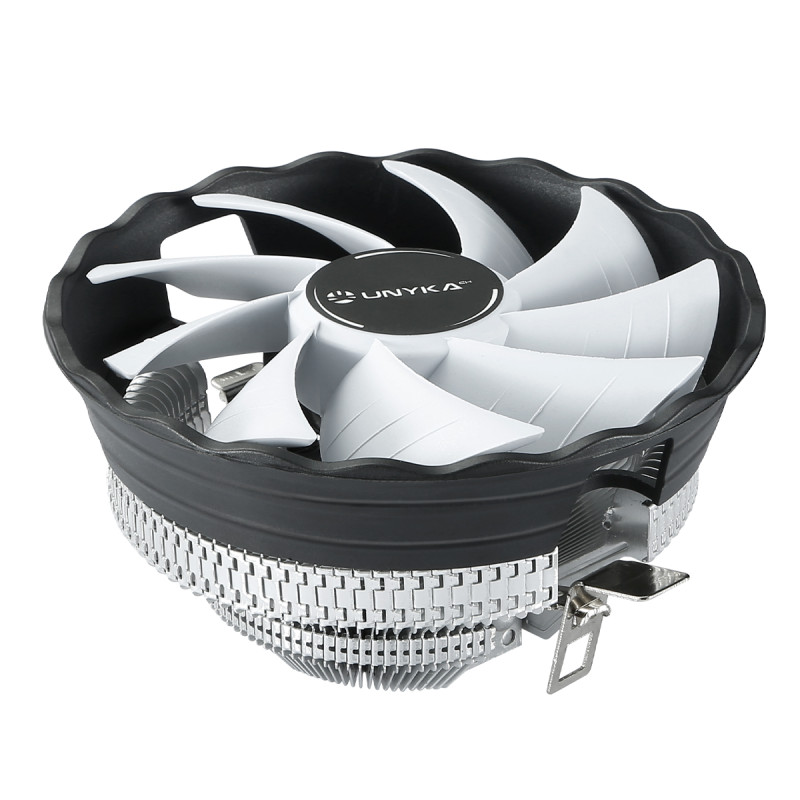UNYKAch UK532022 UK532022, Refrigerador de aire, 12 cm, 800 RPM, 1600 RPM, Transparente, Negro, Gris