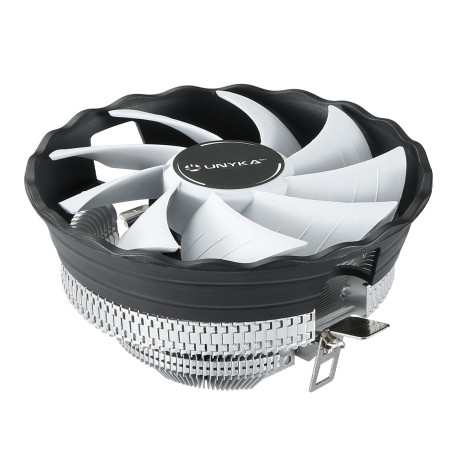UNYKAch UK532022 UK532022, Refrigerador de aire, 12 cm, 800 RPM, 1600 RPM, Transparente, Negro, Gris
