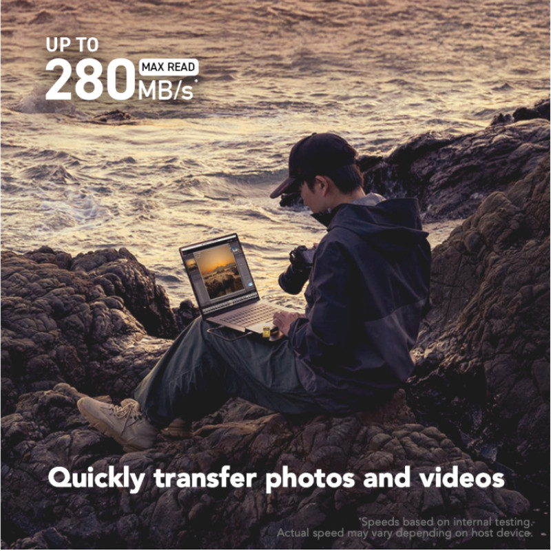 Lexar LSDAMGL512G-RNNNG LSDAMGL512G, 512 GB, SDXC, UHS-II, 280 MB/s, 205 MB/s, Class 3 (U3)