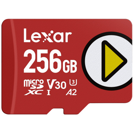 Lexar LMSPLAY256G-BNSNG LMSPLAY256G-BNSNG, 256 GB, MicroSDXC, Clase 10, UHS-I, 205 MB/s, 140 MB/s