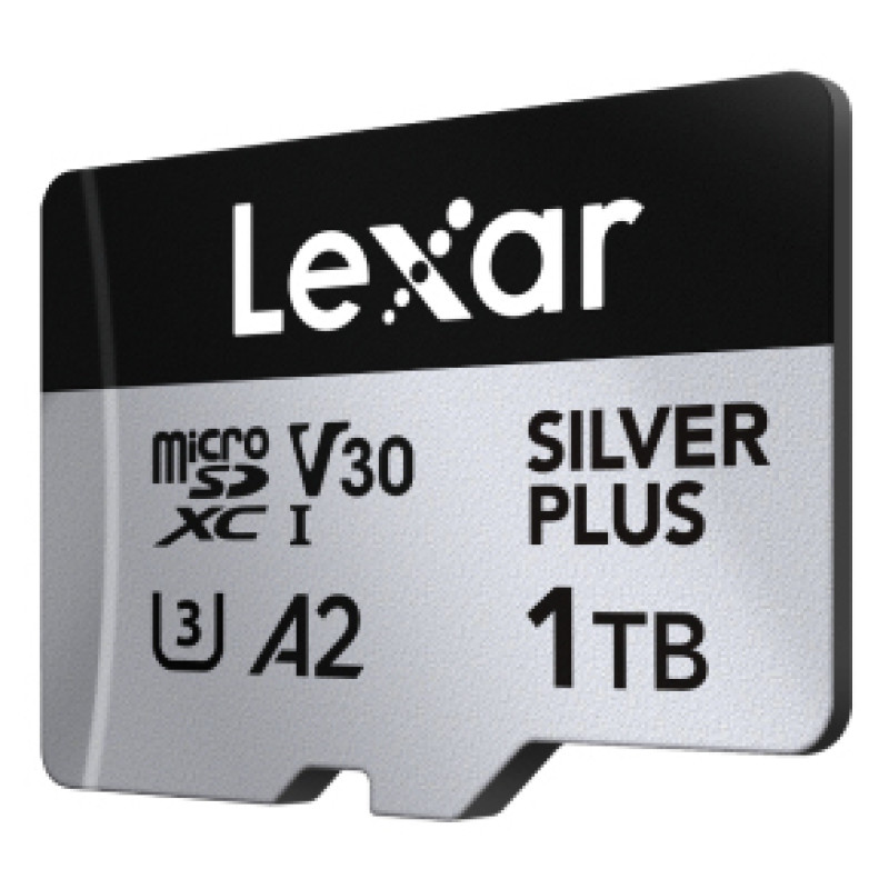 Lexar LMSSIPL001T-BNANG Professional SILVER PLUS, 1 TB, MicroSDXC, UHS-I, 205 MB/s, 150 MB/s, Class 3 (U3)
