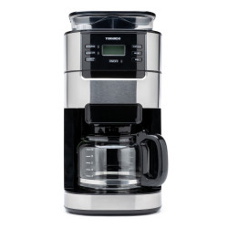 TORNADO TCM1025A-GS TCM-1025A-GS, Cafetera de filtro, 1,5 L, Granos de café, De café molido, Molinillo integrado, 1050 W,