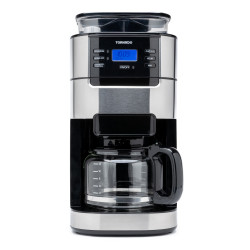 TORNADO TCM1025A-GS TCM-1025A-GS, Cafetera de filtro, 1,5 L, Granos de café, De café molido, Molinillo integrado, 1050 W, 2