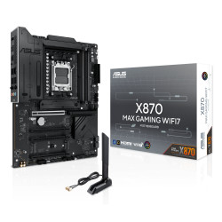 ASUS 90MB1LY0-M0EAY0 X870 MAX GAMING WIFI7, AMD, Zócalo AM5, AMD Ryzen 7000 Series, AMD Ryzen 8000 Series, AMD Ryzen 9000