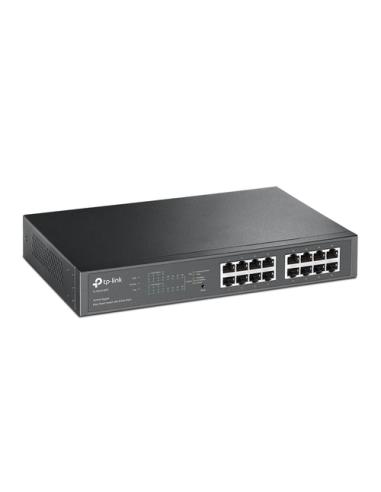 TP-Link TL-SG1016PE Gestionado L2 Gigabit Ethernet (10/100/1000) Energía sobre Ethernet (PoE) 1U Negro