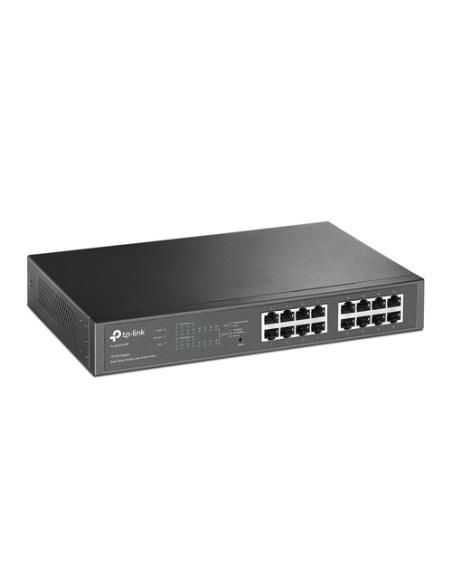 TP-Link TL-SG1016PE Gestionado L2 Gigabit Ethernet (10/100/1000) Energía sobre Ethernet (PoE) 1U Negro