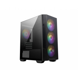 MSI MAG FORGE M100R MAG Forge M100R, Midi Tower, PC, Negro, Transparente, micro ATX, Mini-ITX, Vidrio templado, Juego