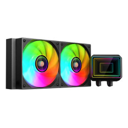 Mars Gaming MLTWO240 ML-TWO240, Sistema de refrigeración líquida todo en uno, 12 cm, Negro