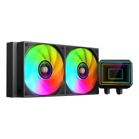 Mars Gaming MLTWO240 ML-TWO240, Sistema de refrigeración líquida todo en uno, 12 cm, Negro