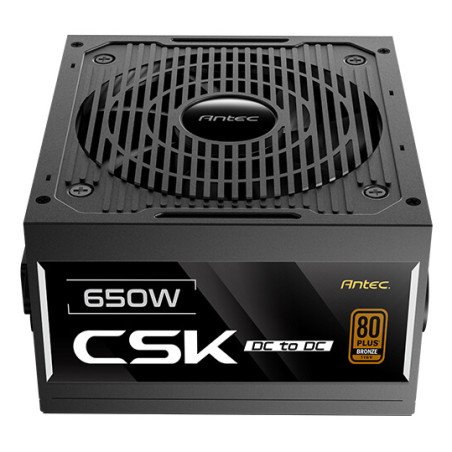 Antec 0-761345-20107-0 CSK650DC EC, 650 W, 100 - 240 V, 50/60 Hz, 12 A, Activo, 500 ms